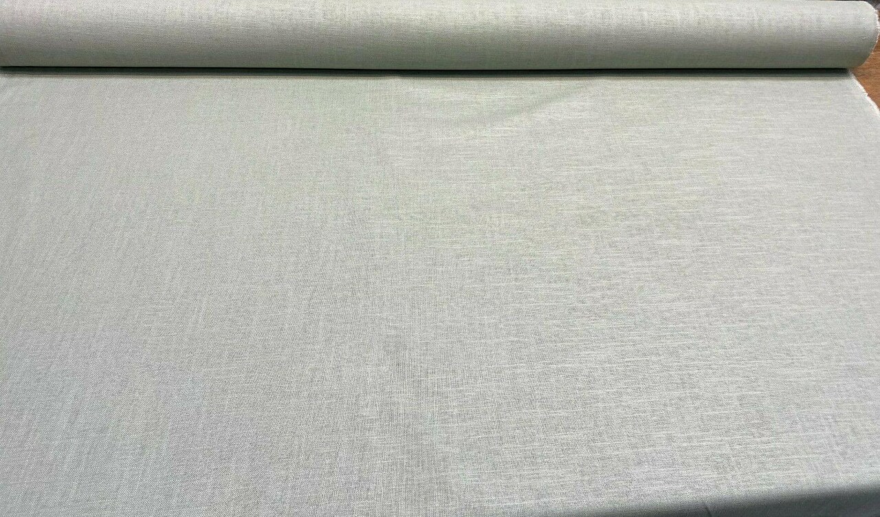 1 Yard Sage Light Green Linen Rayon Upholstery Drapery Fabric 54" Wide